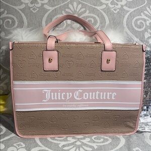 Juicy Couture Pink and Brown Tote Bag